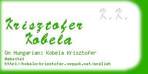 krisztofer kobela business card